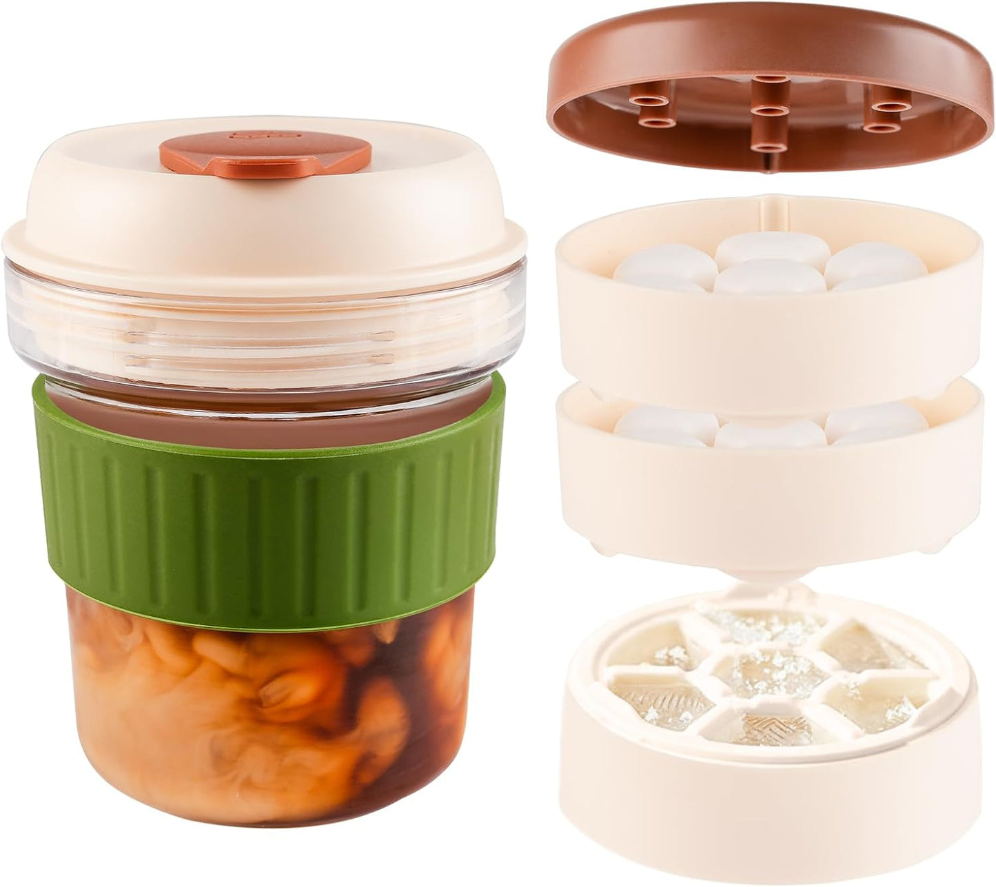 Instant Iced Coffee Cup – Ice Mold + Tumbler Combo