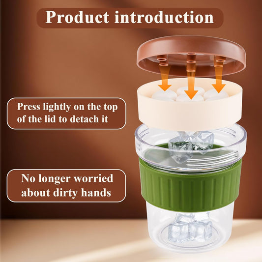 Instant Iced Coffee Cup – Ice Mold + Tumbler Combo