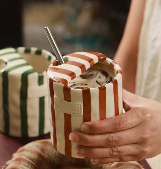 Modern Café Stripe Mug - 300ml